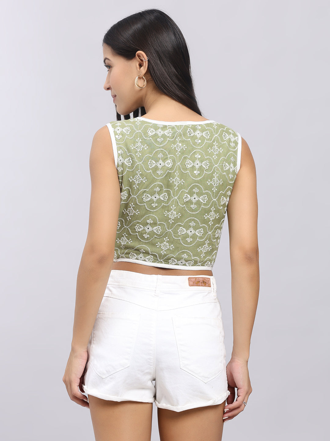 Embroidered Blouse Fit Corset top