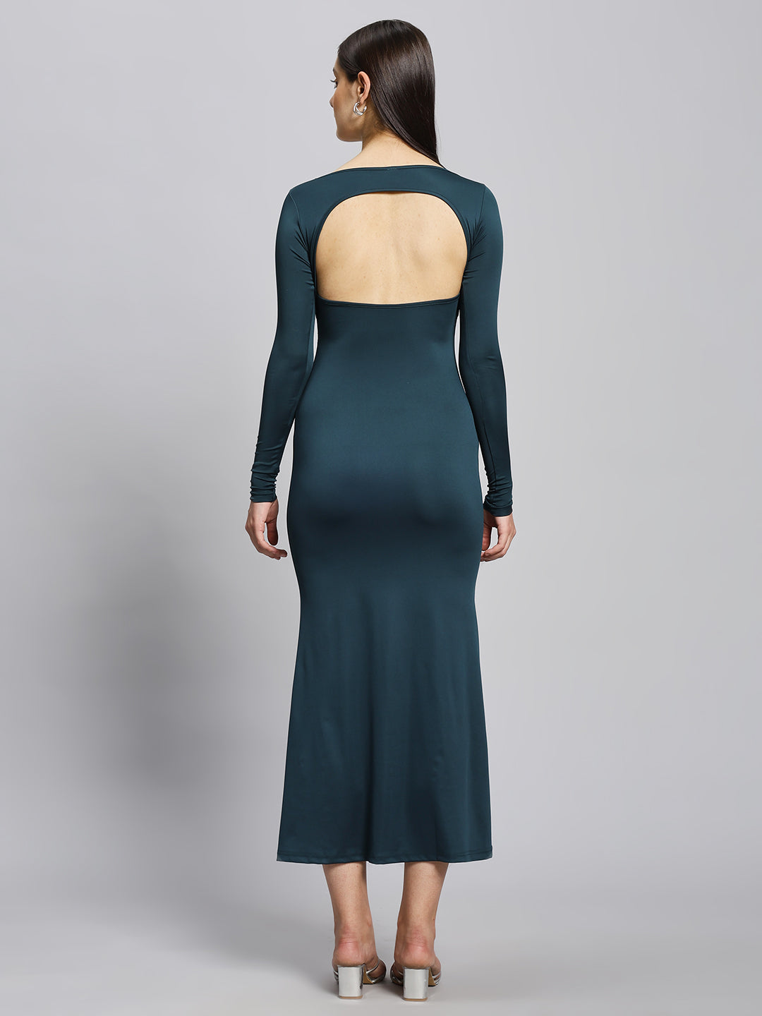 BAE hollow out out sexy square neck party dress